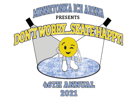 Ice Arena skating event logo