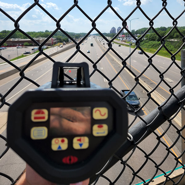 radar gun over highway