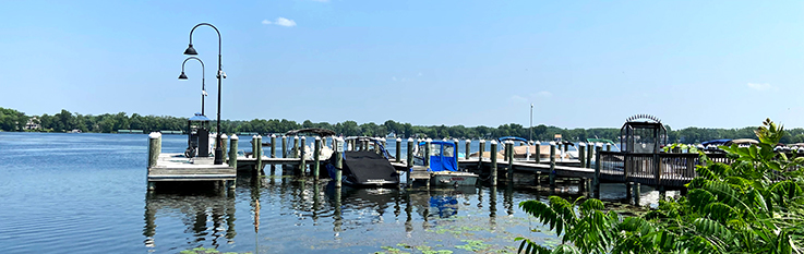 Marina docks with boats