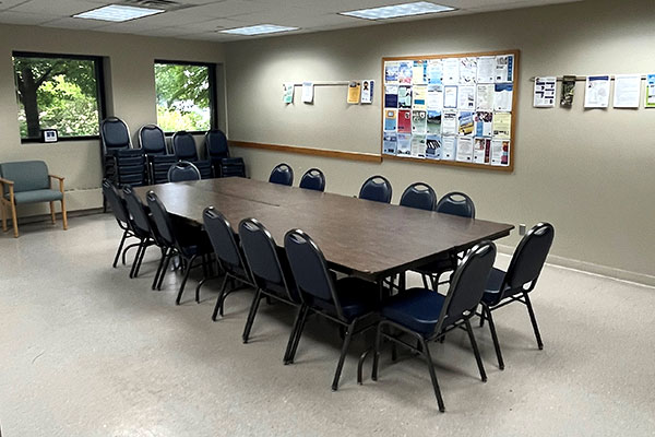 Room with table with chairs