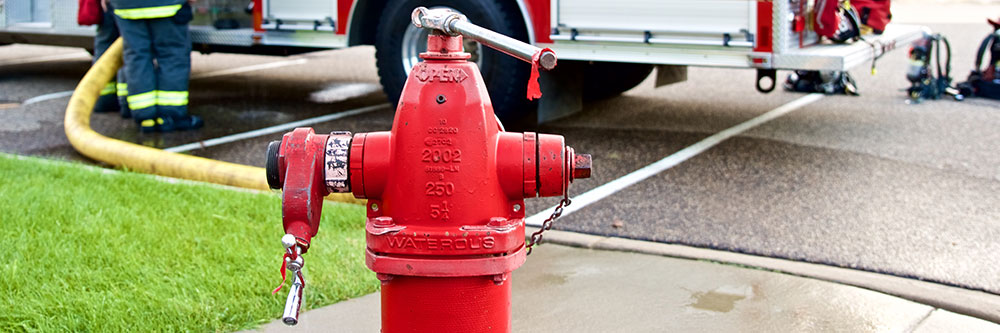 Red fire hydrant