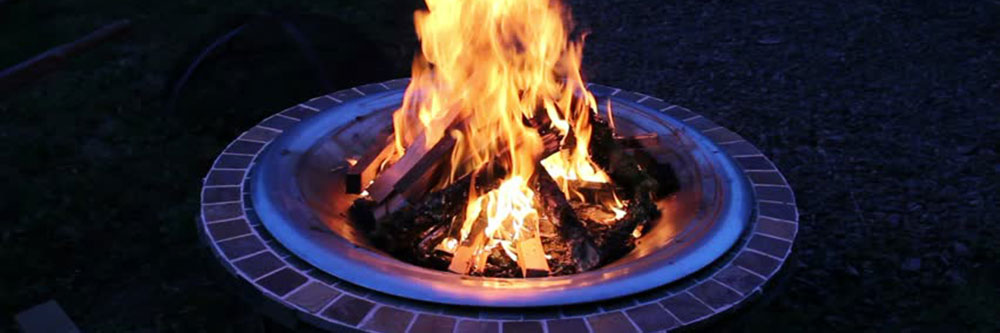 Fire in a fire pit